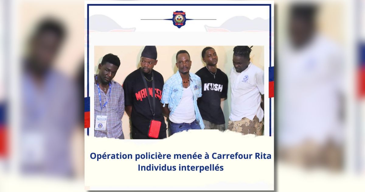 Opération policière à Carrefour Rita: 5 individus tués, 13 appréhendés dont 3 policiers et 2 journalistes