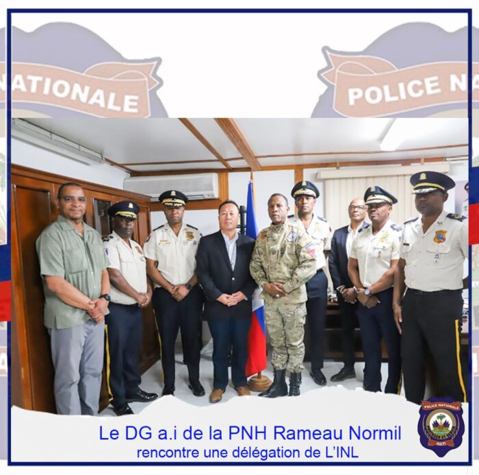 Le DG de la PNH rencontre une délégation du Bureau de l'International Narcotics & Law Enforcement