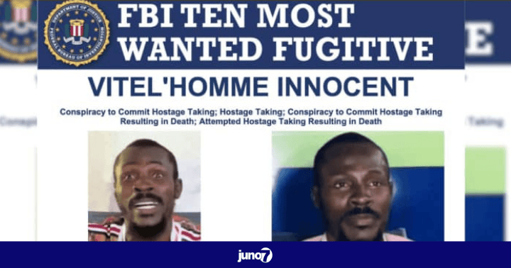 15 novembre 2023 : le FBI met Vithel’Homme Innocent sur une liste des 10 fugitifs les plus recherchés