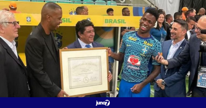 Vinicius reconnu pour ses origines camerounaises par la Confédération brésilienne de football